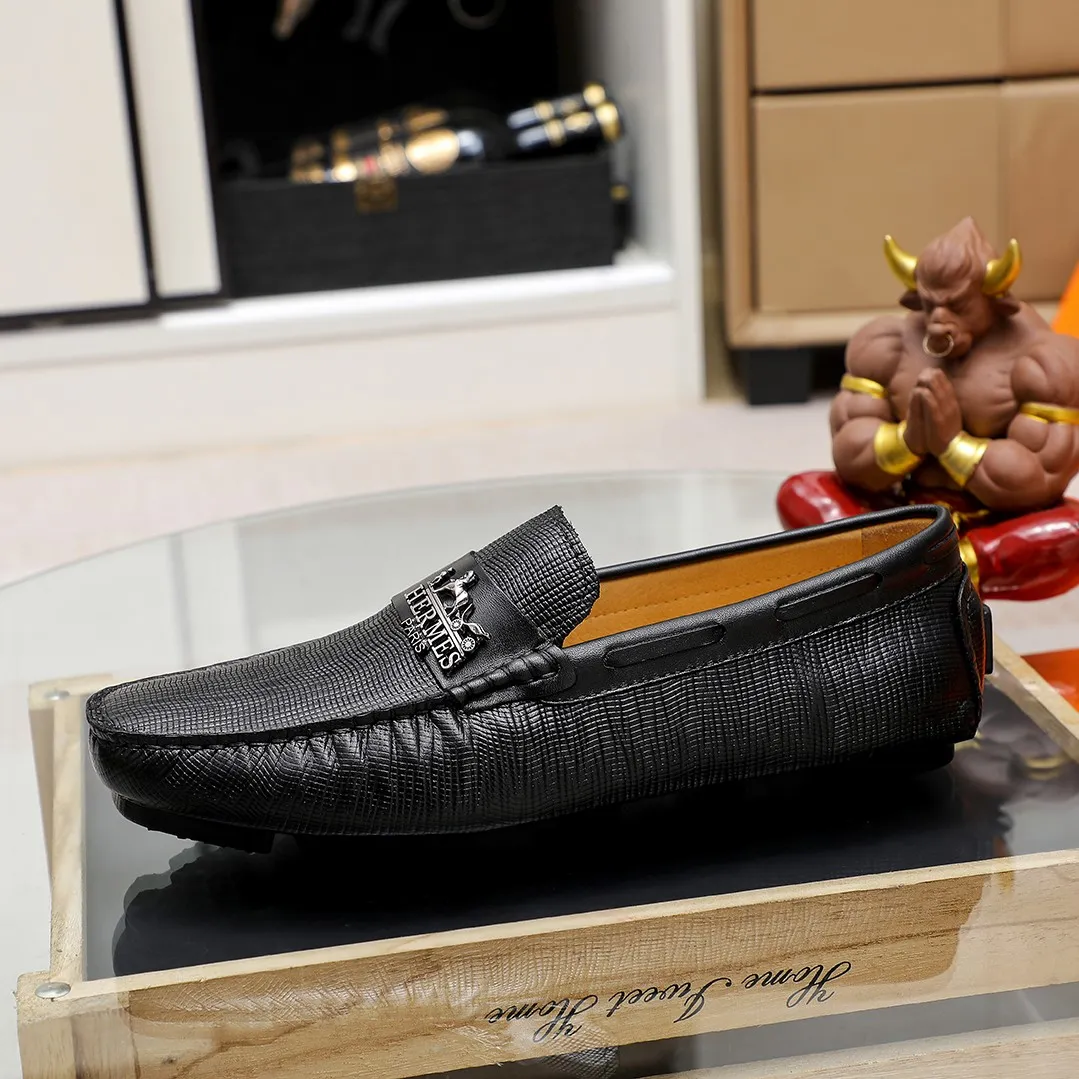 Men's shoes 💰360 🕷🕷【HERMES】The same style as Hermès counters🇨🇳Classic slip-on shoes 1:1 mold opening💯Original quality🍓Using imported first-layer cowhide🍅Pigskin lining🌶🌶Super high-end men's leather shoes🇨🇳Solid and stable Very special🍇 Color, optional! Code number 38-45……